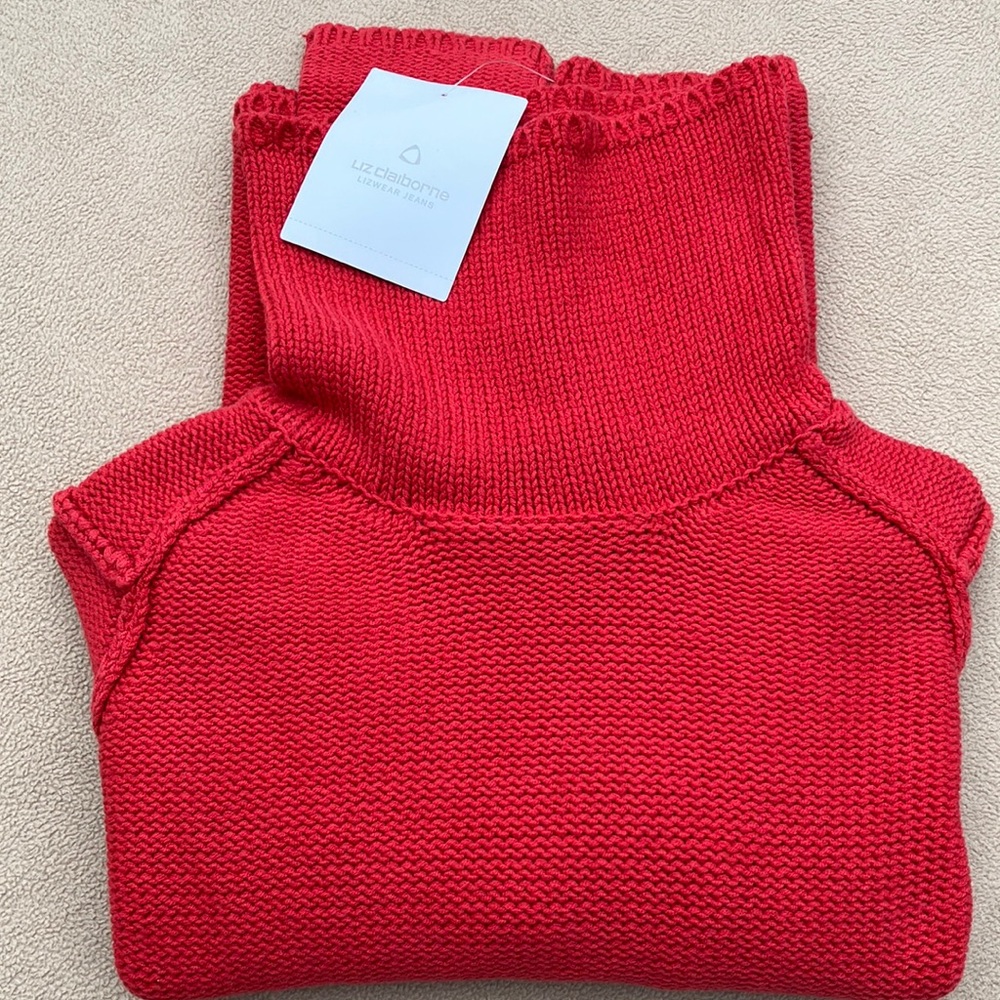 Liz Claiborne Cotton Blend Knit Turtleneck Sweater NWT - Picture 11 of 12